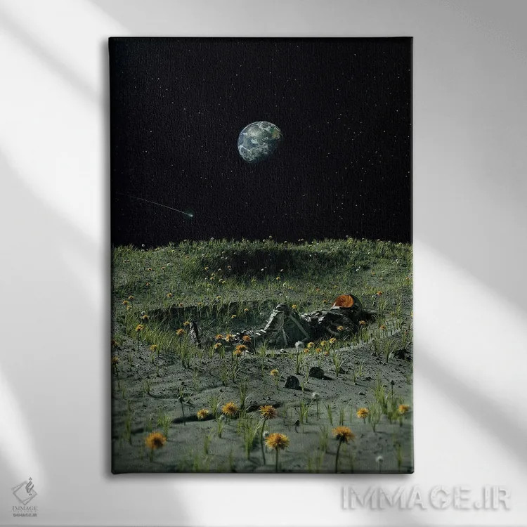 تابلو دکوراتیو خانه ای نو اثر نایس بلید - نمای روبهرو روی دیوار