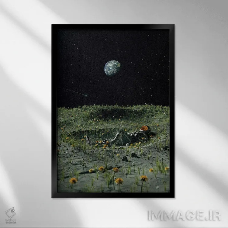 تابلو دکوراتیو خانه ای نو اثر نایس بلید - نمای قابدار مشکی