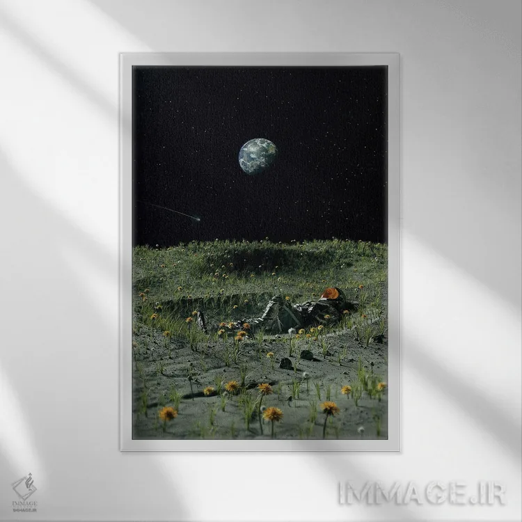 تابلو دکوراتیو خانه ای نو اثر نایس بلید - نمای قابدار سفید