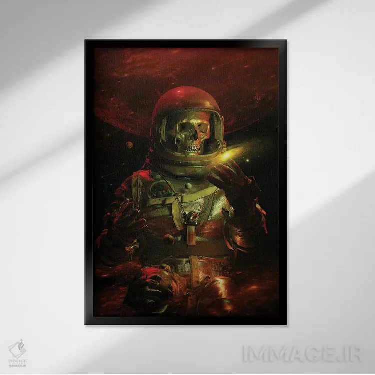 تابلو دکوراتیو کاوشگر مرده اثر نایس بلید - نمای قابدار مشکی