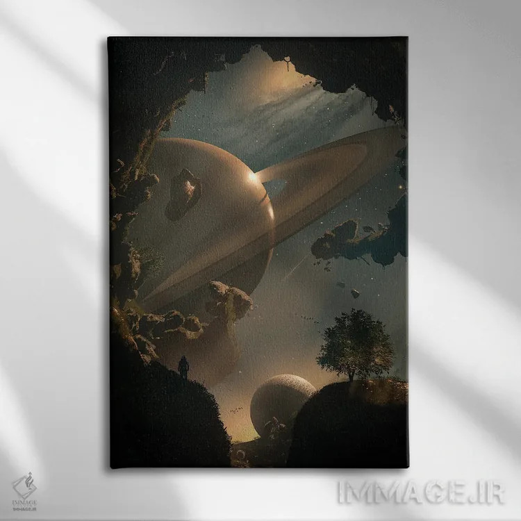 تابلو دکوراتیو جهانی نو اثر نایس بلید - نمای روبهرو روی دیوار