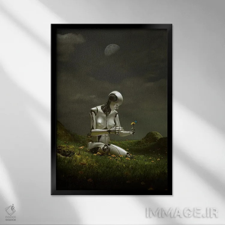 تابلو دکوراتیو آگاهی اثر نایس بلید - نمای قابدار مشکی