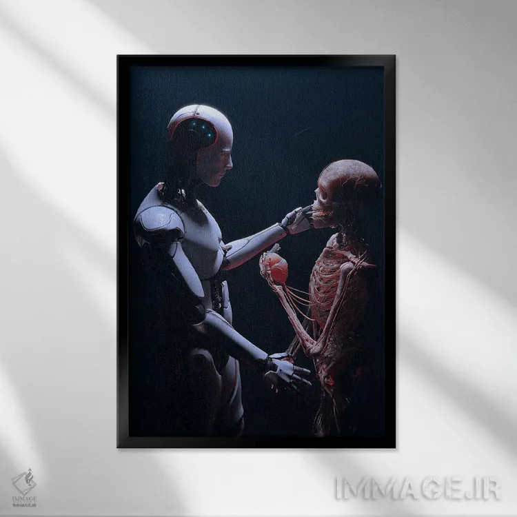 تابلو دکوراتیو عشق اثر نایس بلید - نمای قابدار مشکی