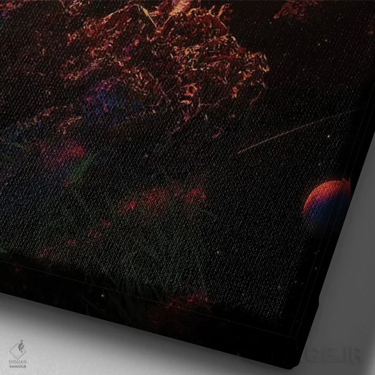 تابلو دکوراتیو دنبال نور برو اثر نایس بلید - نمای نزدیک بافت بوم