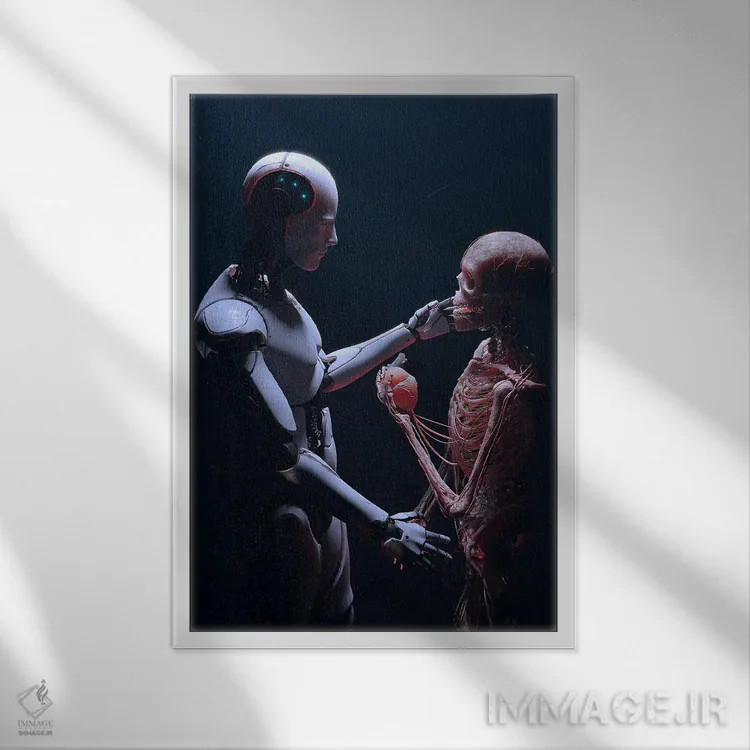 تابلو دکوراتیو عشق اثر نایس بلید - نمای قابدار سفید