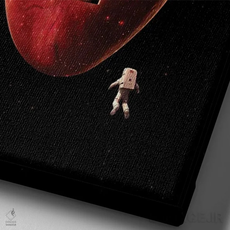 تابلو دکوراتیو گشایش اثر نایس بلید - نمای نزدیک بافت بوم