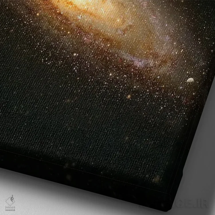 تابلو دکوراتیو راه شیری اثر نایس بلید - نمای نزدیک بافت بوم