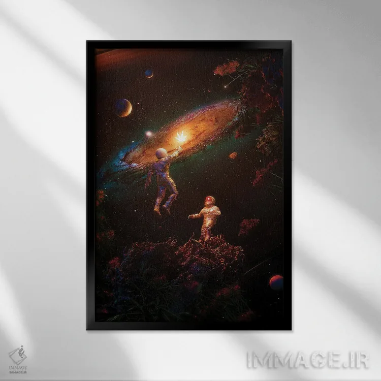 تابلو دکوراتیو دنبال نور برو اثر نایس بلید - نمای قابدار مشکی