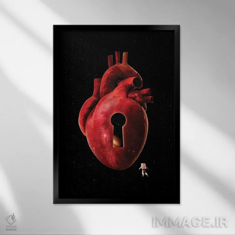 تابلو دکوراتیو گشایش اثر نایس بلید - نمای قابدار مشکی