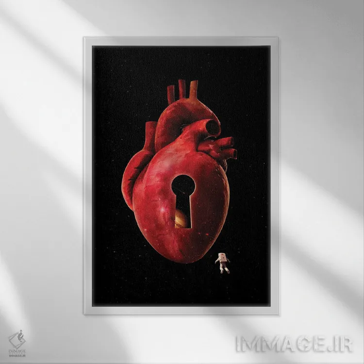 تابلو دکوراتیو گشایش اثر نایس بلید - نمای قابدار سفید