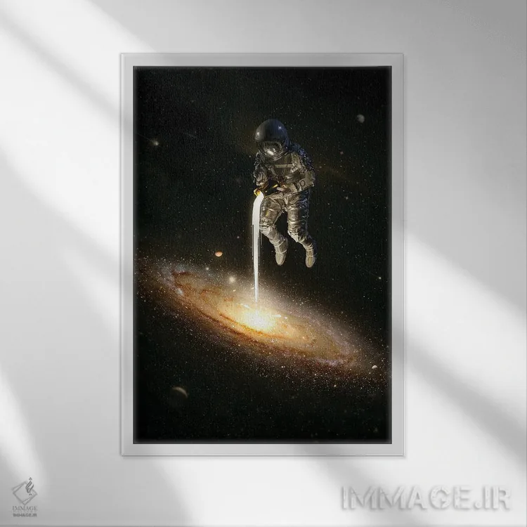 تابلو دکوراتیو راه شیری اثر نایس بلید - نمای قابدار سفید