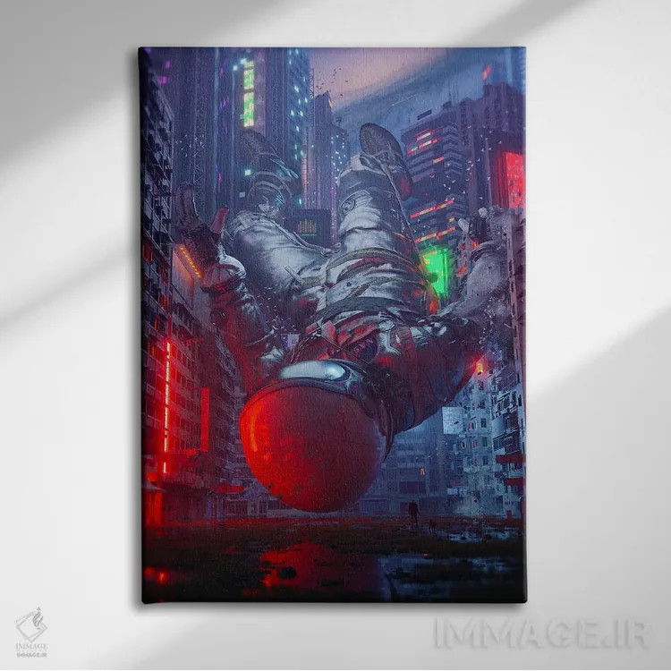 تابلو دکوراتیو بازدیدکننده اثر نایس بلید - نمای روبهرو روی دیوار