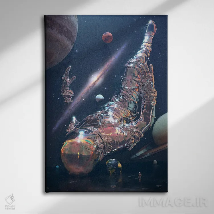تابلو دکوراتیو ورود به فضا اثر نایس بلید - نمای روبهرو روی دیوار