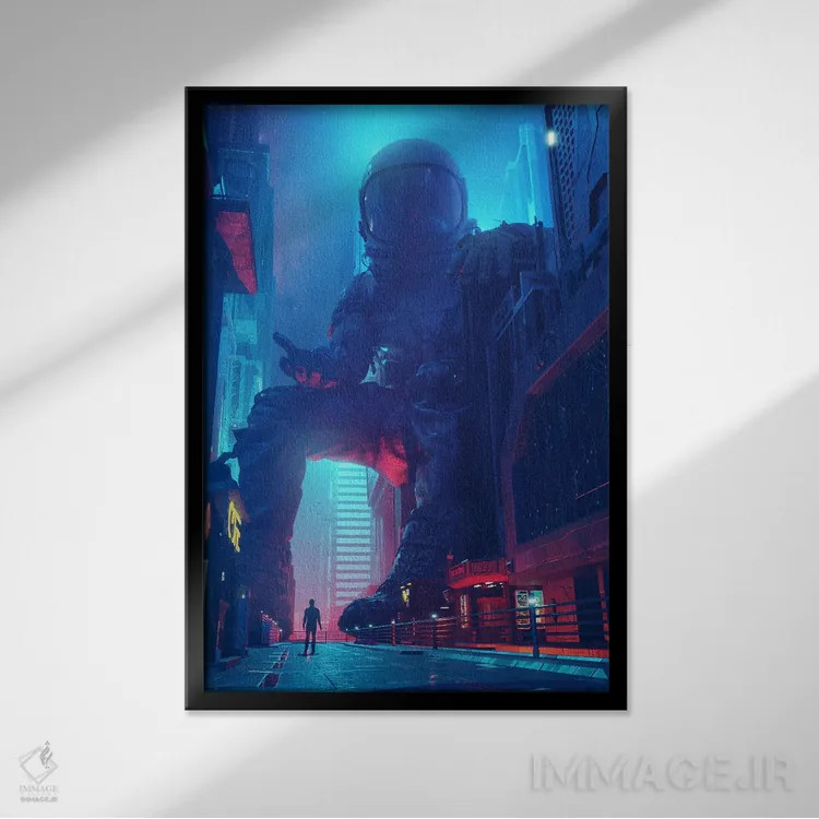 تابلو دکوراتیو دعوت اثر نایس بلید - نمای قابدار مشکی