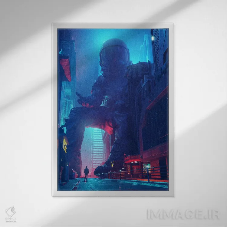 تابلو دکوراتیو دعوت اثر نایس بلید - نمای قابدار سفید