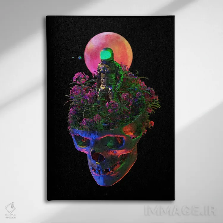 تابلو دکوراتیو تولد دوباره ۳ اثر نایس بلید - نمای روبهرو روی دیوار