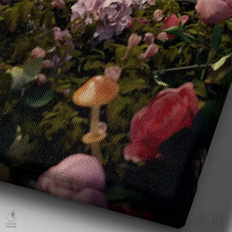 تابلو دکوراتیو آرامش جاودان اثر نایس بلید - نمای نزدیک بافت بوم