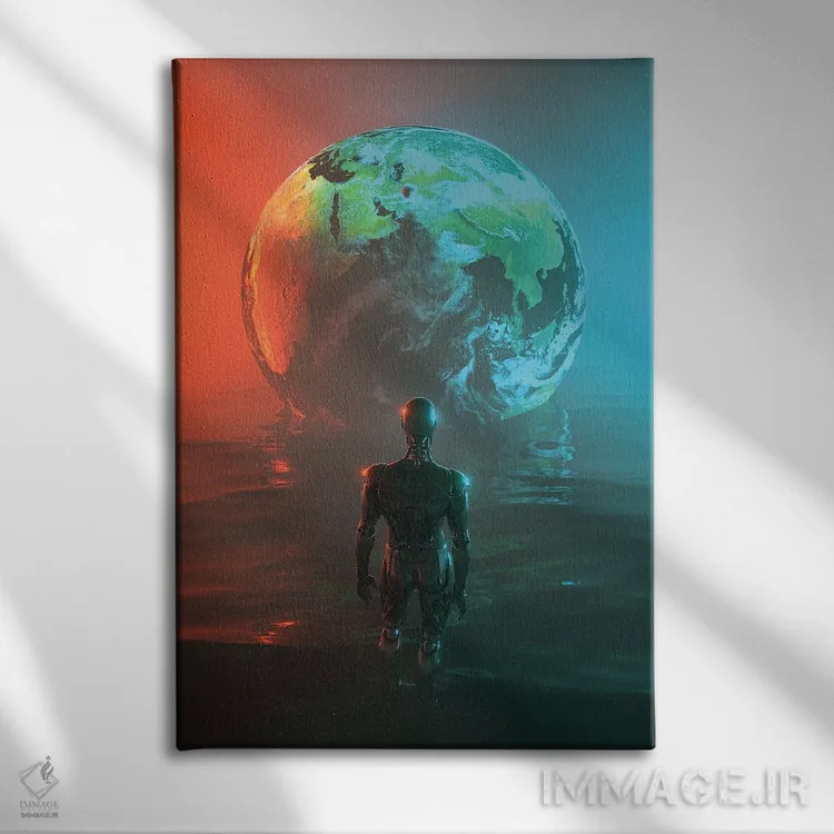 تابلو دکوراتیو بازتاب ها اثر نایس بلید - نمای روبهرو روی دیوار