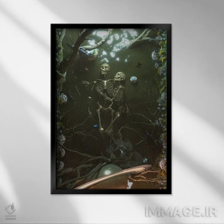 تابلو دکوراتیو زندگی پس از مرگ اثر نایس بلید - نمای قابدار مشکی