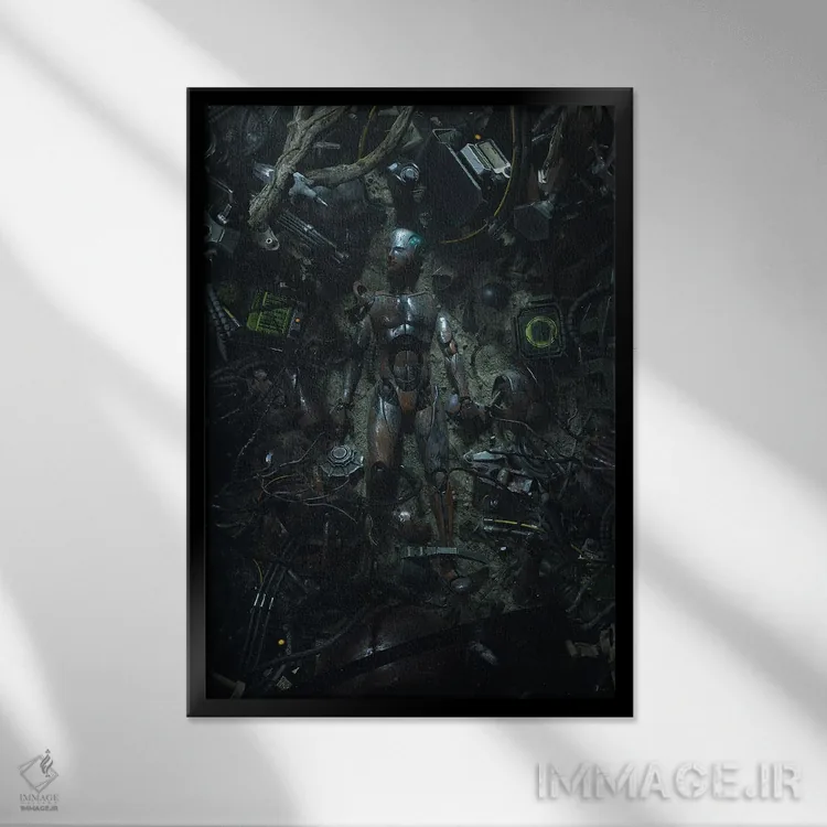 تابلو دکوراتیو بیداری دوباره اثر نایس بلید - نمای قابدار مشکی