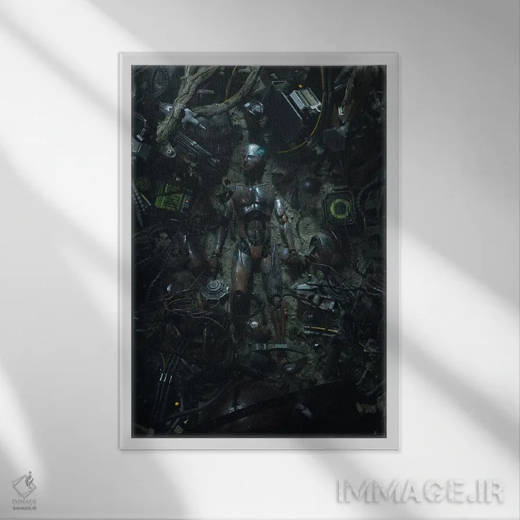 تابلو دکوراتیو بیداری دوباره اثر نایس بلید - نمای قابدار سفید