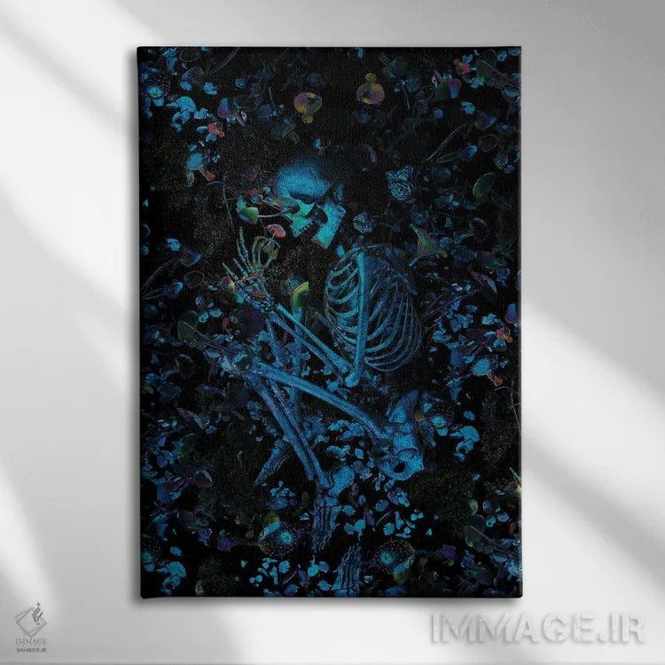 تابلو دکوراتیو زیر قارچ ها اثر نایس بلید - نمای روبهرو روی دیوار