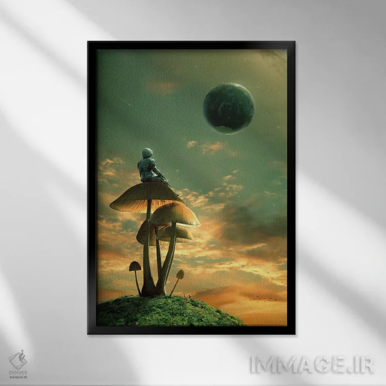 تابلو دکوراتیو یک سفر ۲ اثر نایس بلید - نمای قابدار مشکی