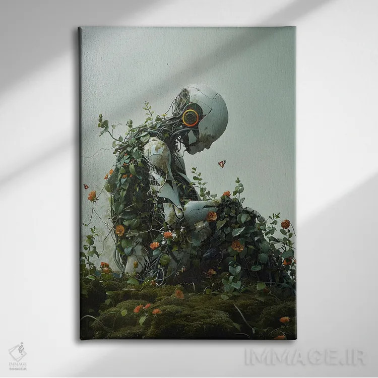 تابلو دکوراتیو دارای آگاهی اثر نایس بلید - نمای روبهرو روی دیوار