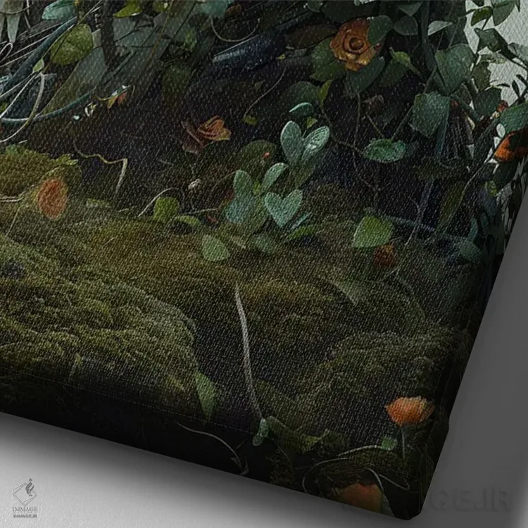 تابلو دکوراتیو دارای آگاهی اثر نایس بلید - نمای نزدیک بافت بوم