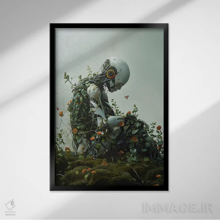 تابلو دکوراتیو دارای آگاهی اثر نایس بلید - نمای قابدار مشکی