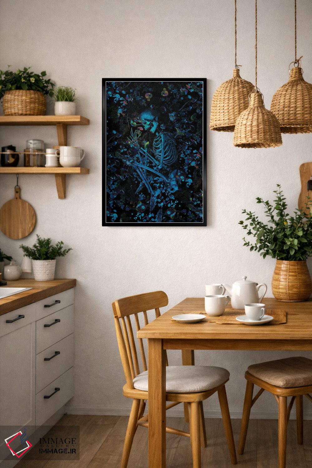 تابلو دکوراتیو زیر قارچ ها اثر نایس بلید - D6B