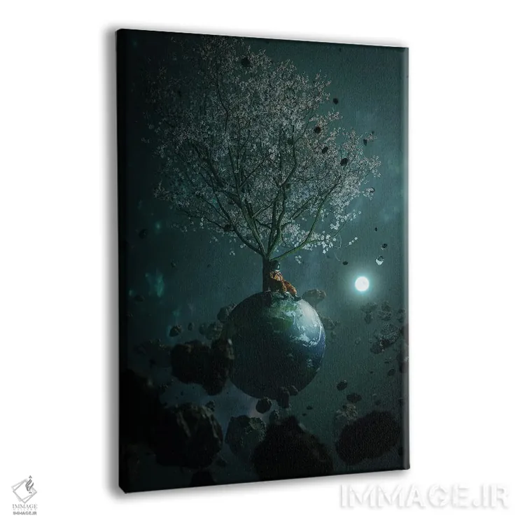 تابلو دکوراتیو گیر افتاده ۲ اثر نایس بلید - نمای پرسپکتیو محصول