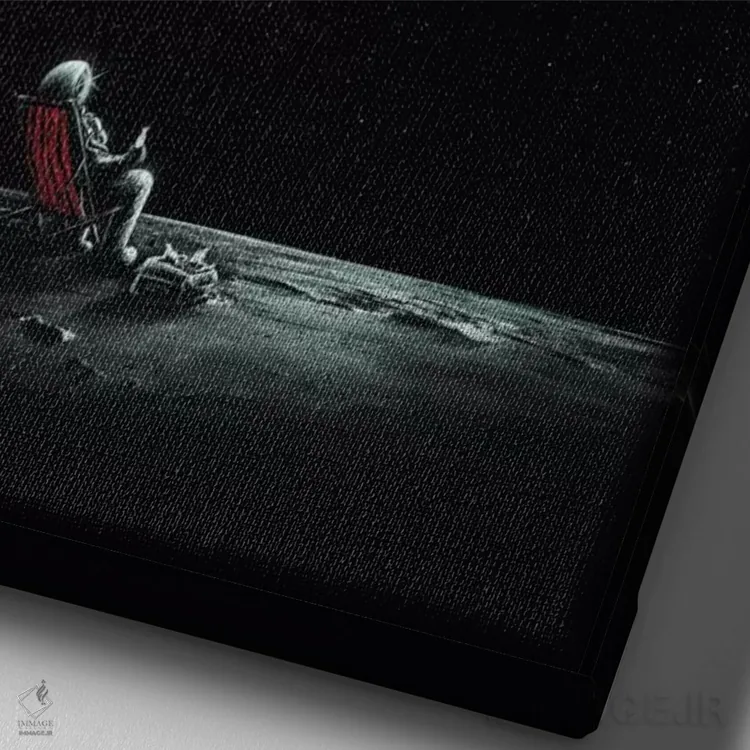 تابلو دکوراتیو خونسردی کیهانی ۲ اثر نایس بلید - نمای نزدیک بافت بوم