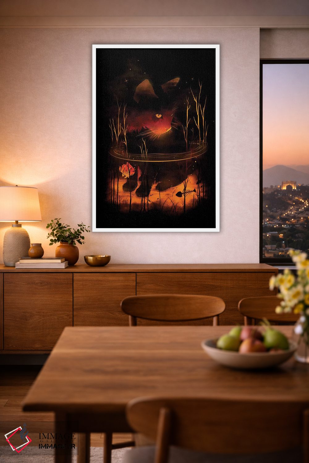 تابلو دکوراتیو گربه ماهی اثر نایس بلید - D2W