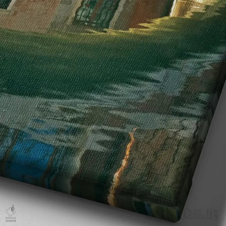 تابلو دکوراتیو Venice, Italy,فرار کازانووا، ونیز، ایتالیا اثر جیم نیلسن - نمای نزدیک بافت بوم