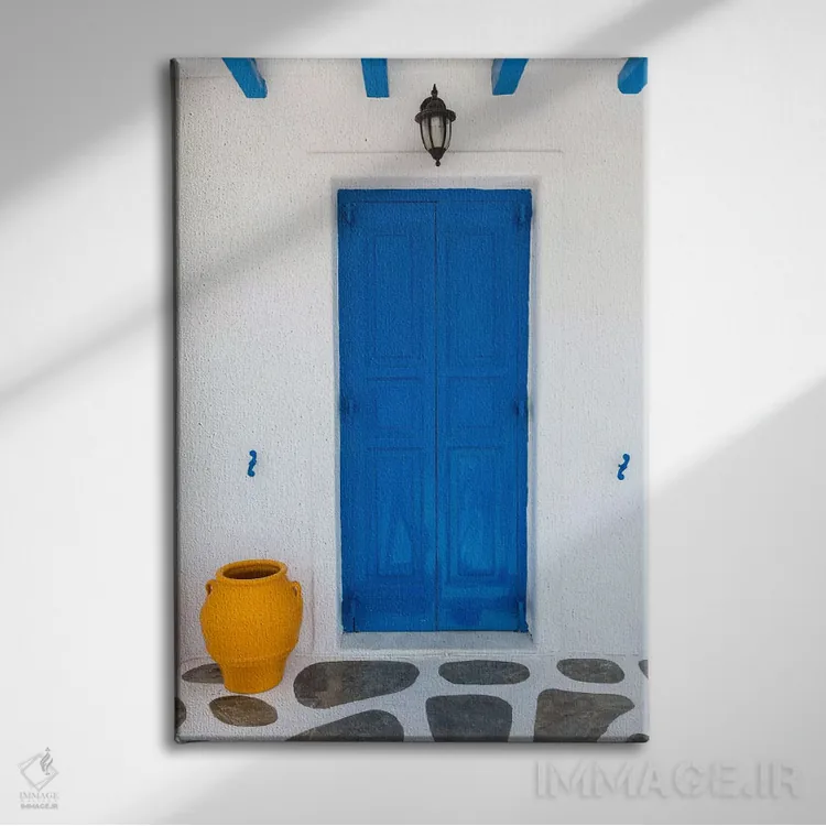 تابلو دکوراتیو Mykonos, Greece I,خانه سرگرمی، میکونوس، یونان ۱ اثر جیم نیلسن - نمای روبهرو روی دیوار