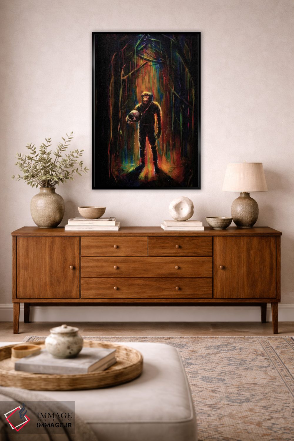 تابلو دکوراتیو فرمانده شامپانزه اثر نایس بلید - D4B