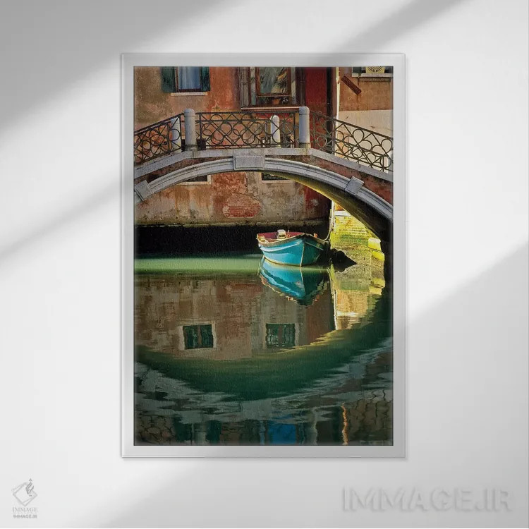تابلو دکوراتیو Venice, Italy,فرار کازانووا، ونیز، ایتالیا اثر جیم نیلسن - نمای قابدار سفید