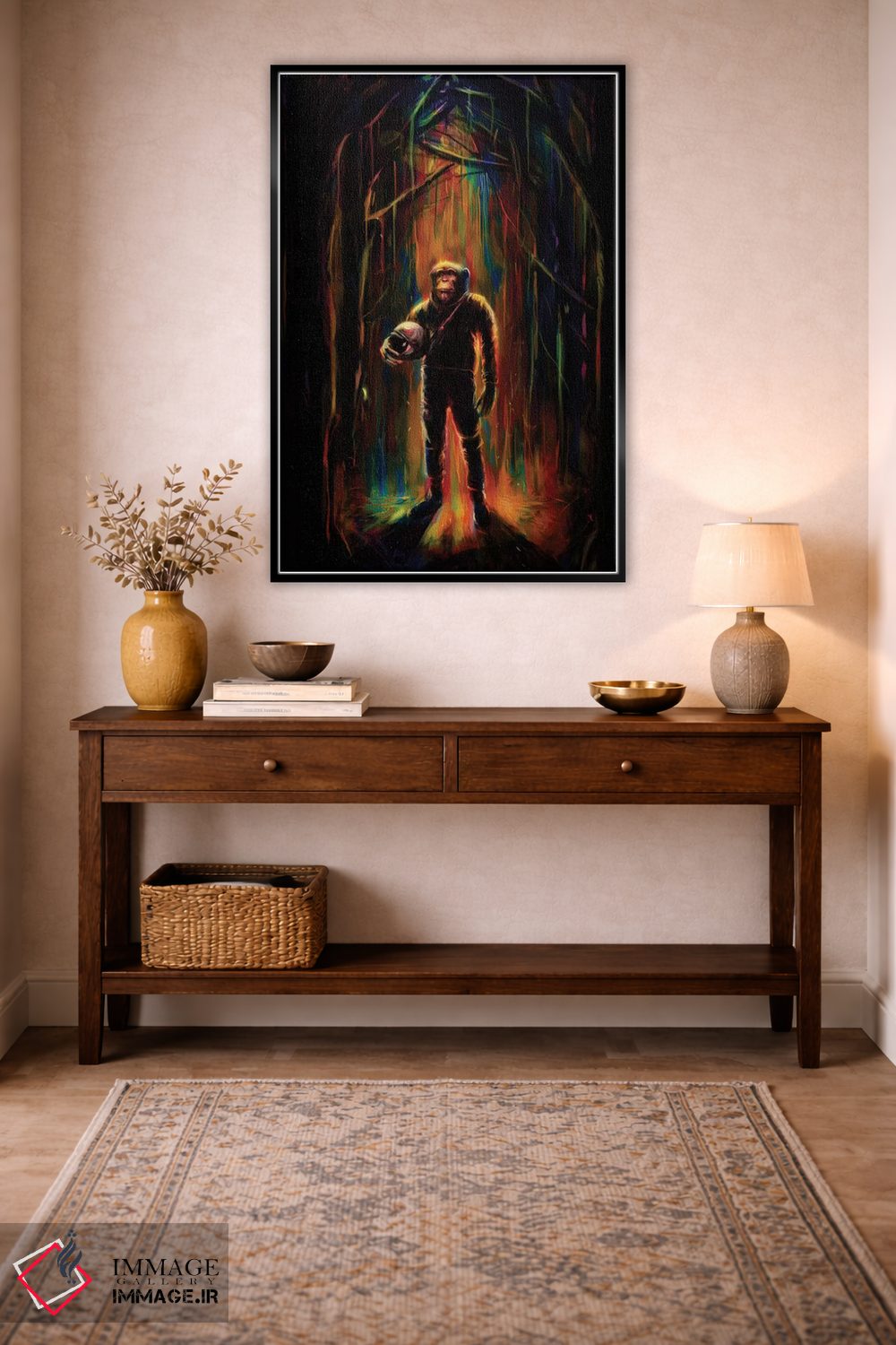 تابلو دکوراتیو فرمانده شامپانزه اثر نایس بلید - D5B