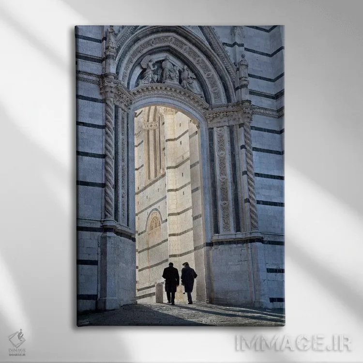 تابلو دکوراتیو Siena, Italy,زمان ناهار، سیه نا، ایتالیا اثر جیم نیلسن - نمای روبهرو روی دیوار