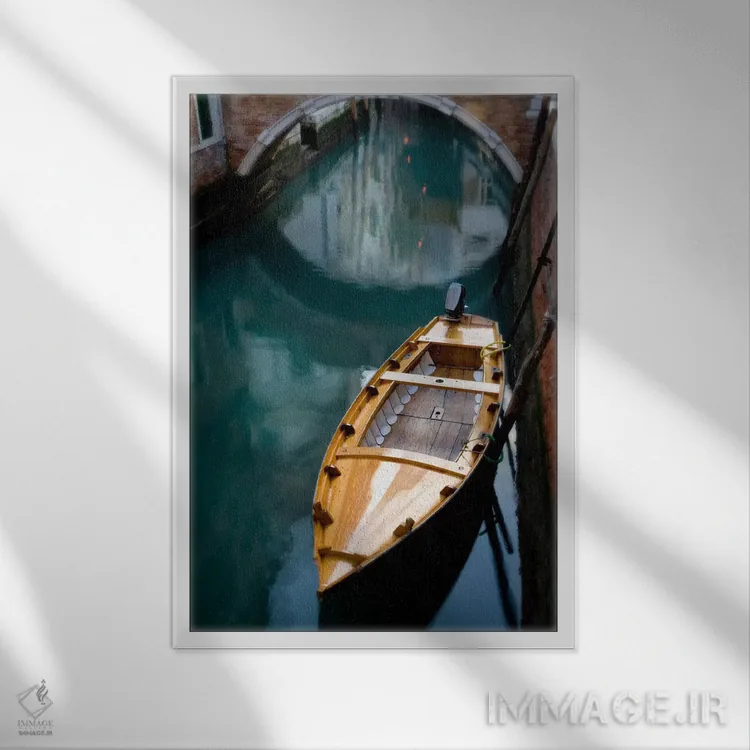 تابلو دکوراتیو Venice, Italy,سانپیروتا در حال استراحت، ونیز، ایتالیا اثر جیم نیلسن - نمای قابدار سفید