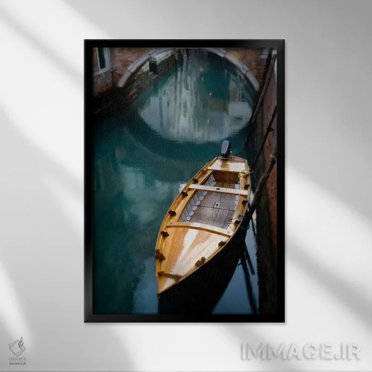 تابلو دکوراتیو Venice, Italy,سانپیروتا در حال استراحت، ونیز، ایتالیا اثر جیم نیلسن - نمای قابدار مشکی