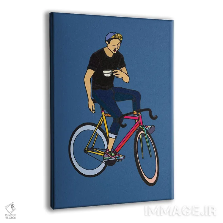 تابلو مینیمال استراحت قهوه اثر نینهول - نمای پرسپکتیو محصول