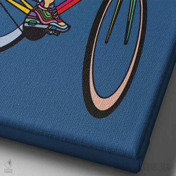 تابلو مینیمال استراحت قهوه اثر نینهول - نمای نزدیک بافت بوم