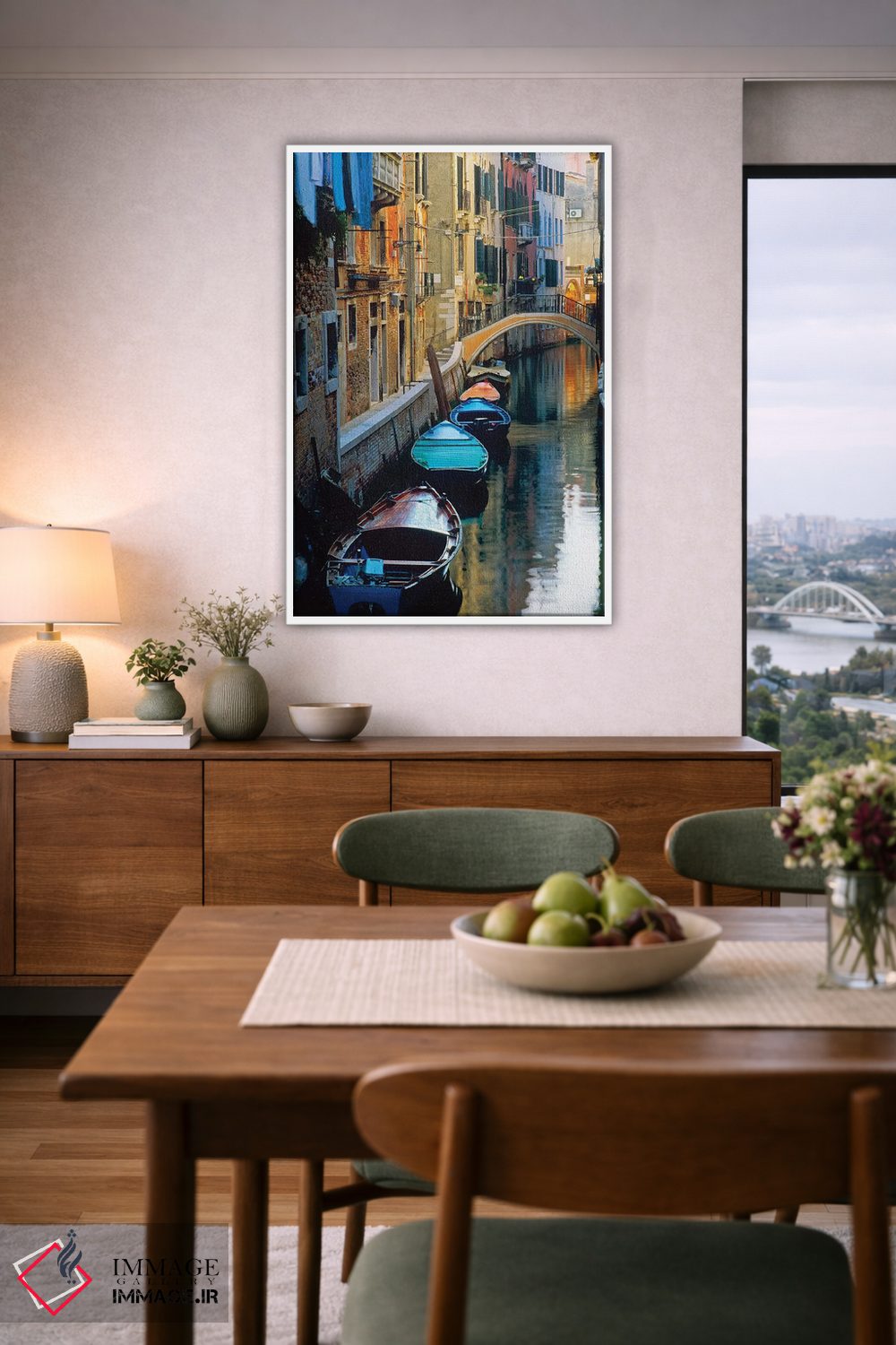 تابلو دکوراتیو Venice, Italy,عصر تنبل، ونیز، ایتالیا اثر جیم نیلسن - D6W