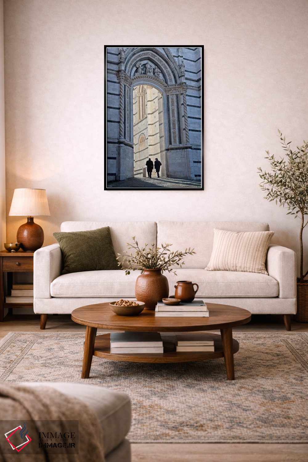 تابلو دکوراتیو Siena, Italy,زمان ناهار، سیه نا، ایتالیا اثر جیم نیلسن - D3B