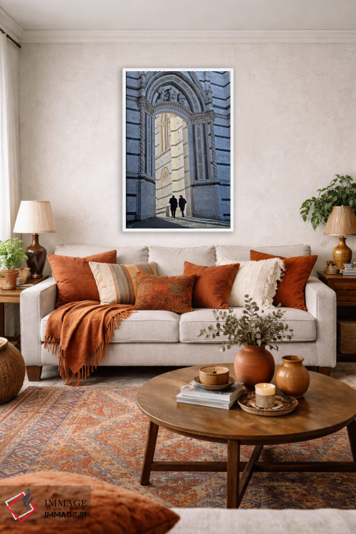 تابلو دکوراتیو Siena, Italy,زمان ناهار، سیه نا، ایتالیا اثر جیم نیلسن - D1W