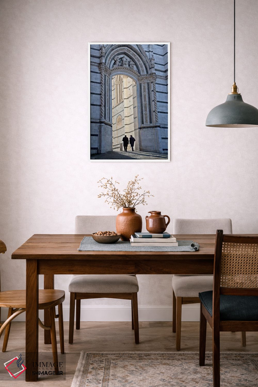 تابلو دکوراتیو Siena, Italy,زمان ناهار، سیه نا، ایتالیا اثر جیم نیلسن - D5W