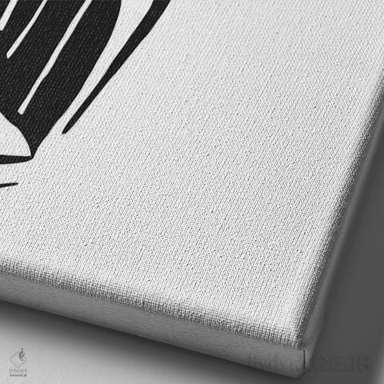 تابلو مینیمال بازدم اثر نینهول - نمای نزدیک بافت بوم