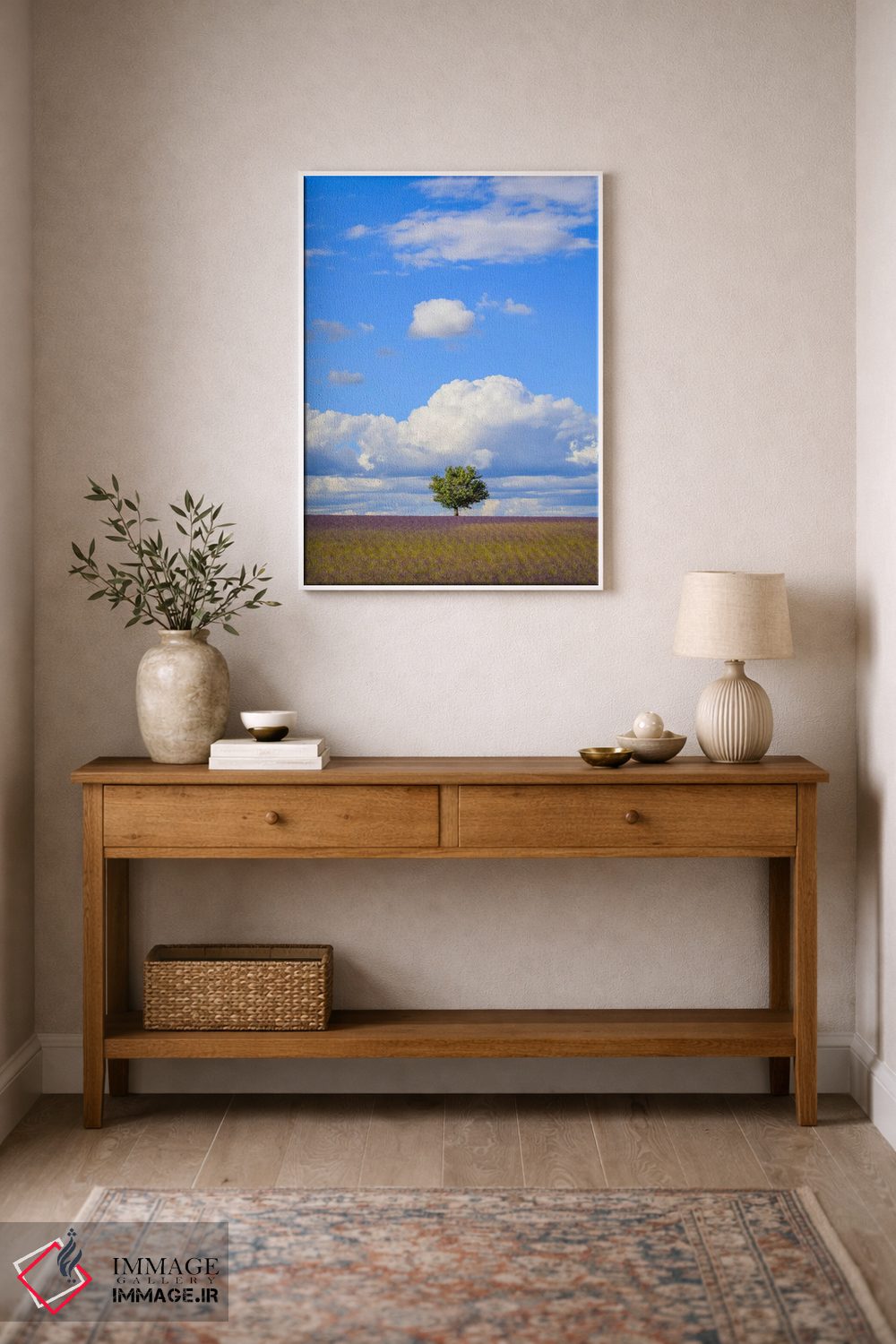 تابلو دکوراتیو Provence, France,درخت و ابرها، پروانس، فرانسه اثر جیم نیلسن - D1W